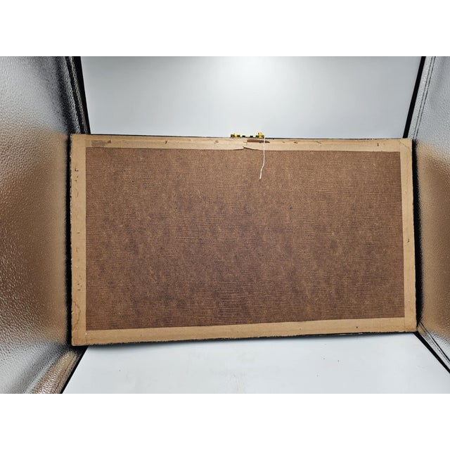 Brown Japanese Peacock Picture in a Frame, 1950s For Sale - Image 8 of 9