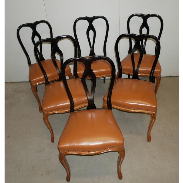 Vintage Italian Chippendale Style Chairs, 1940s, Set of 6 For Sale - Image 14 of 15