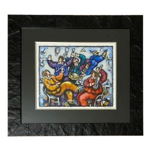 Michael Kachan Original Color Lithograph Featuring Musicians "Happy Hour"