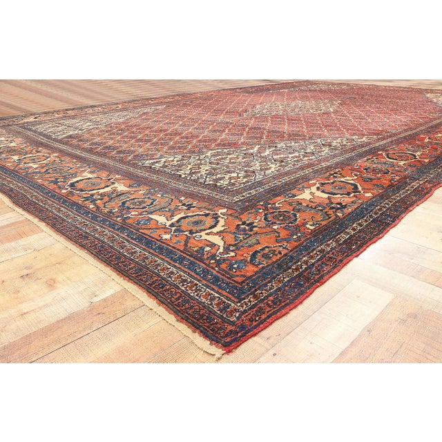 Textile Late 19th Century Persian Bibikabad Rug, 12'11 X 20'00 For Sale - Image 7 of 9