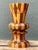 Mid-Century Modern Vintage Geometric Wood Marquetry Vase For Sale - Image 3 of 12