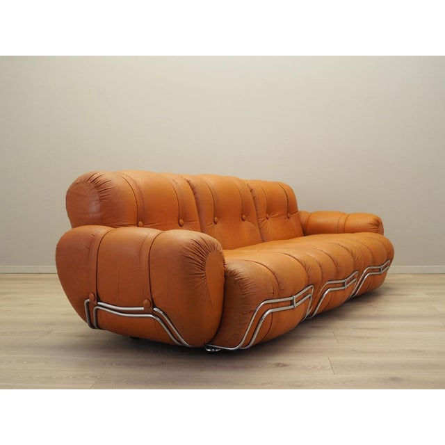 Orange Vintage Spage Age Orange Sofa, 1960s For Sale - Image 8 of 18