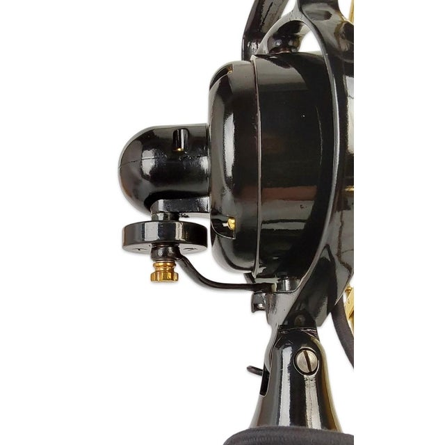 Restored Circa 1914 General Electric Continuous Oscillator Round Back Desk Fan For Sale - Image 10 of 12