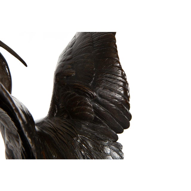 Rare French Bronze Sculpture Heron and Frog by Henri Alfred Jacquemart For Sale - Image 16 of 18