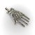 Vintage Berber Hand of Fatima / Hamsa Sterling Silver Pendant With Central Flower Motif For Sale - Image 4 of 9