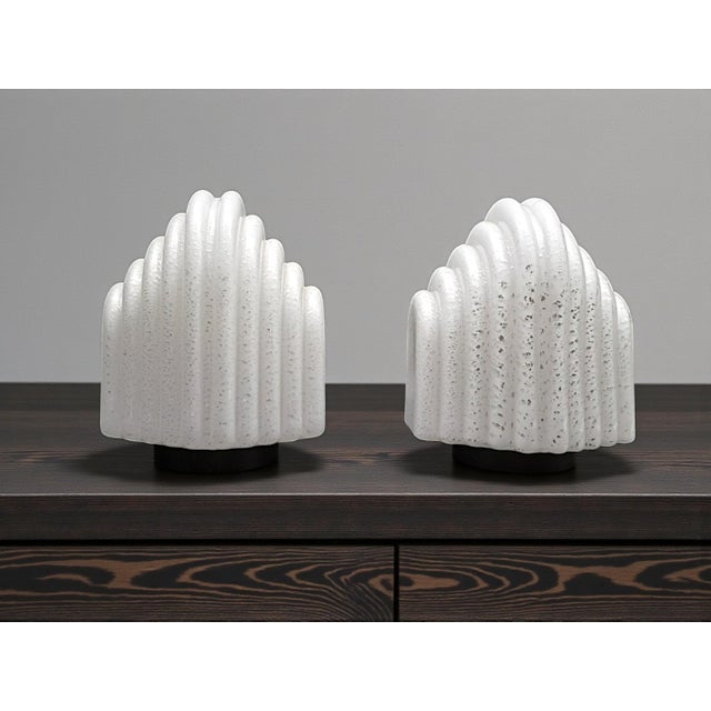 Black Murano Glass Table Lamps, 1980s, Set of 2 For Sale - Image 8 of 9