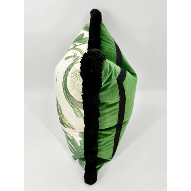 Gastón Y Daniela Linen and Green Velvet Pillow For Sale - Image 10 of 10