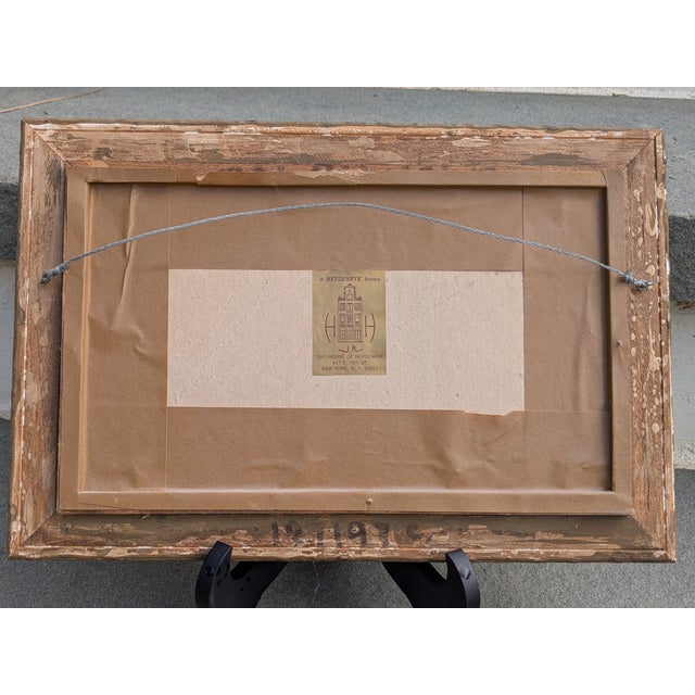 Paint Framed Arthur Jones Vermont Oil Painting Winter Mountain Scene For Sale - Image 7 of 7