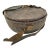 Early 20th Century Small Mesob Lidded Leather Wrapped Lunch Basket Ethiopia For Sale