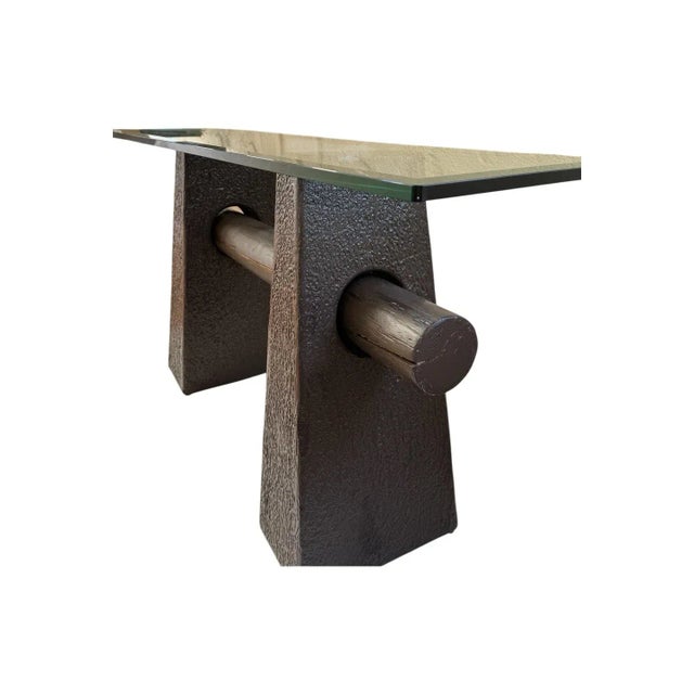 1970-80's Post Modern Sculptural Console Table For Sale - Image 9 of 10