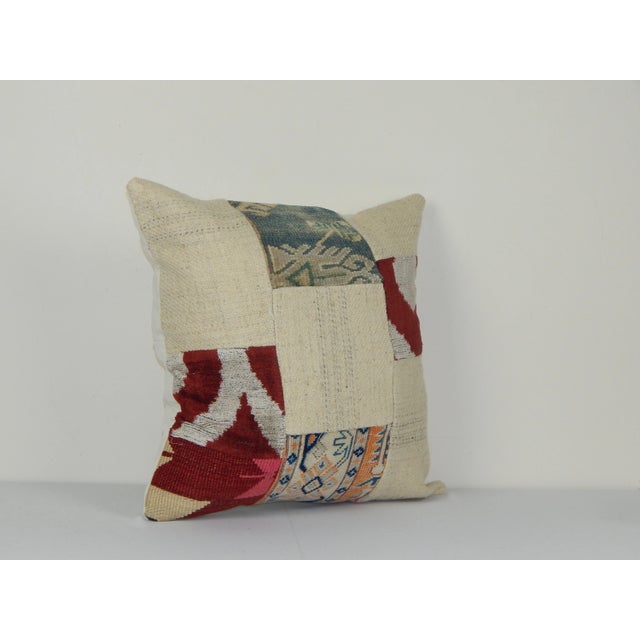 Turkish Patchwork Kilim Pillow Cover For Sale - Image 4 of 5