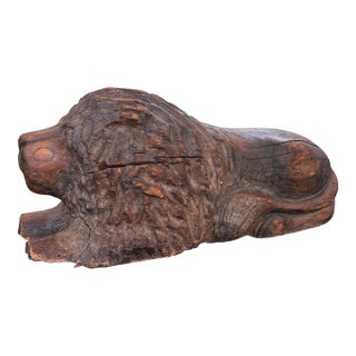 Exceptional Carved Baroque Recumbent Lion, C. 1740 For Sale