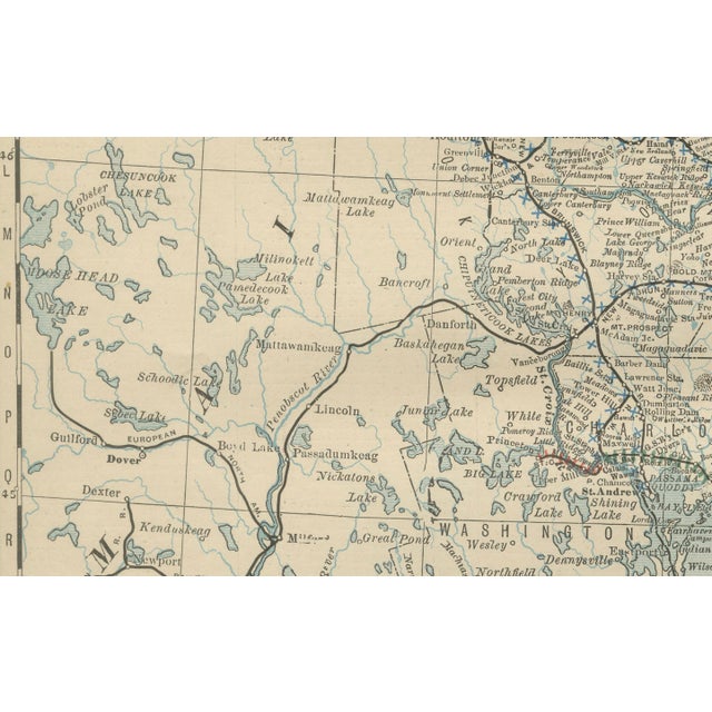 Antique Map of Nova Scotia, 1888 For Sale - Image 4 of 12