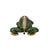 Tsavorite Diamond Ruby 18k Gold Two-Tone Frog Brooch Pendant For Sale In Los Angeles - Image 6 of 8