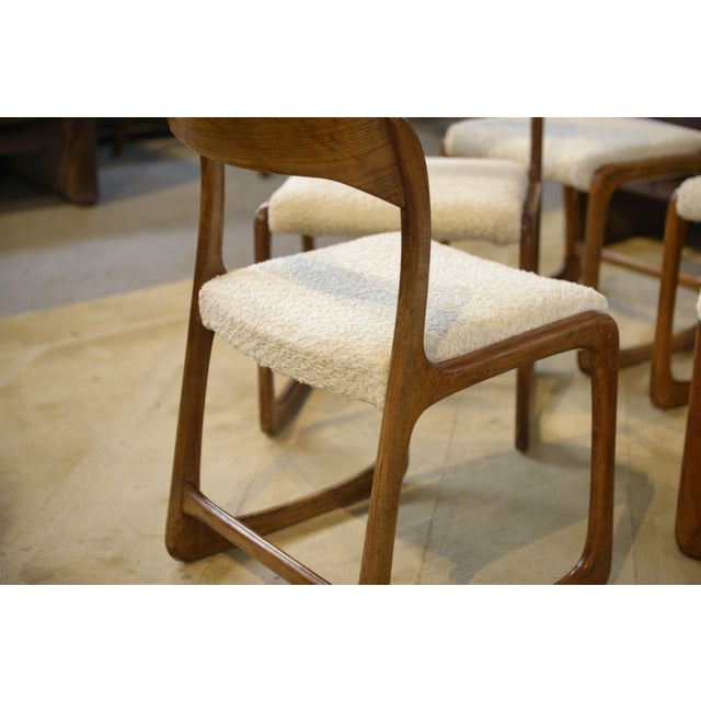 1960s Sleigh Chairs from Baumann, 1960s, Set of 6 For Sale - Image 5 of 13