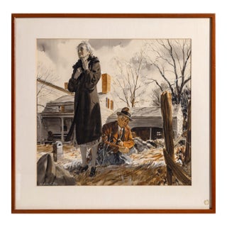 A Man's Mother, Saturday Evening Post, 1940 Signed Watercolor by Nicholas Riley For Sale