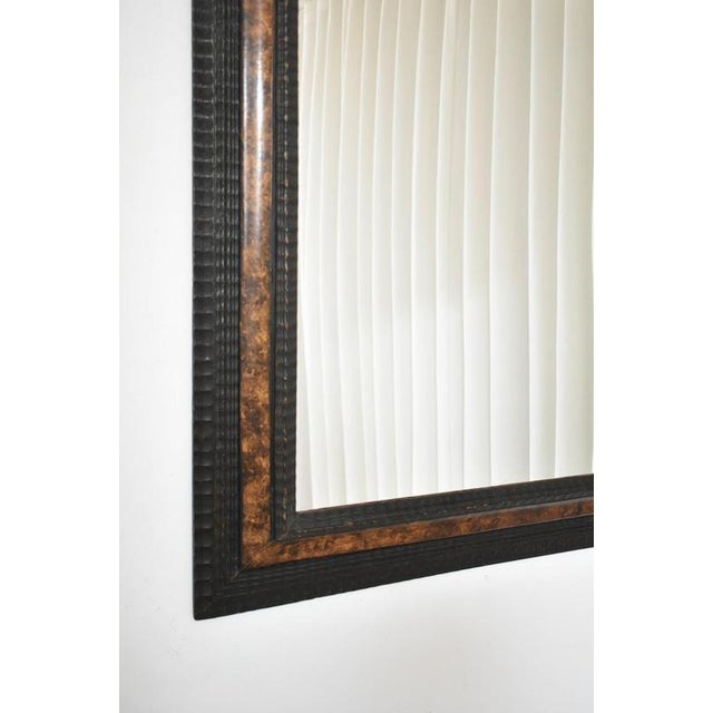 Carved Ebonised Wood Mirror For Sale - Image 4 of 6