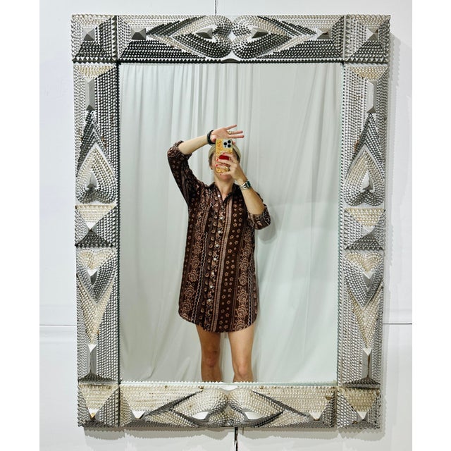 The largest tramp art mirror I’ve encountered in all of my years of dealing folk art — and I’ve looked at a great many of...