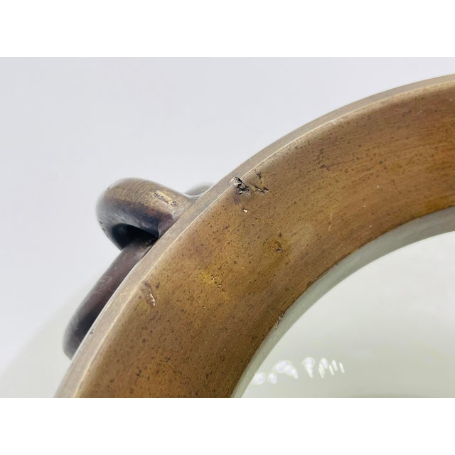 1980s Seguso Murano Scavo Glass & Bronze Center Bowl Signed, Italian Modernism For Sale - Image 13 of 18