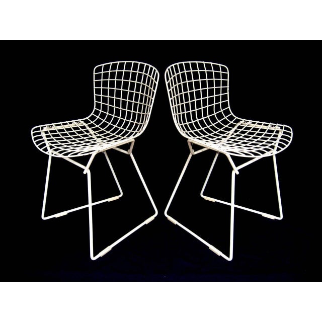 Pair of Bertoia child's chairs by Knoll For Sale - Image 9 of 9
