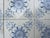 Ceramic Art Deco White and Blue Flower Glazed Tiles by Le Glaive, 1920 For Sale - Image 7 of 14