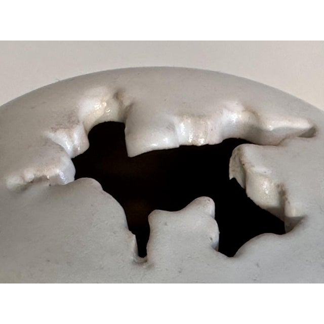 Vintage German Sculptural Ball-Shaped Vase with Flow Glaze, 1960s For Sale - Image 6 of 11