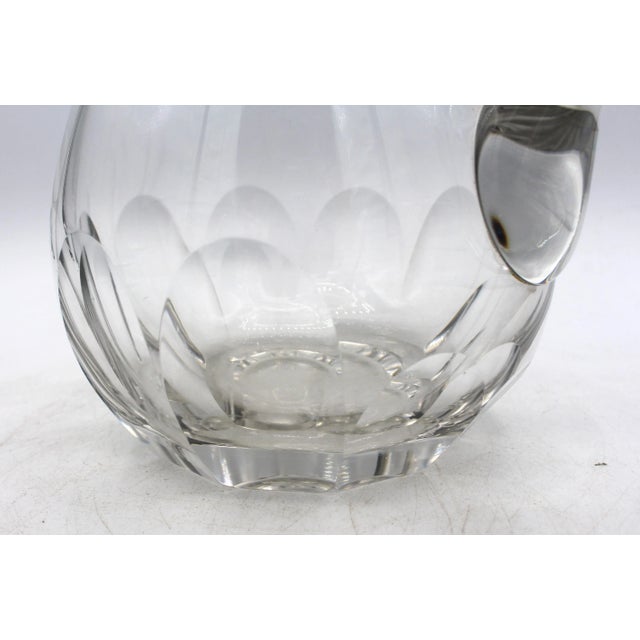 Circa 1930 Continental Lobe Panel Cut Water Pitcher For Sale - Image 4 of 5