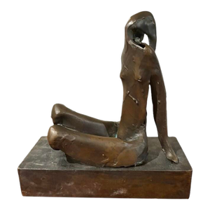 Modern Abstract Sculpture of a Reclining Female Nude (10.25” High)