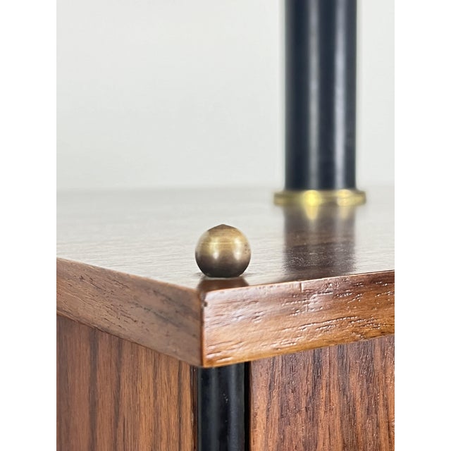 Metal Illuminated Rotating Cabinet in the style of Ico Parisi, Italy, 1960s For Sale - Image 7 of 18