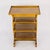 A small-scale French fruitwood table with three lower tiers and a discreet drawer beneath the top tray/shelf. A raised...
