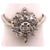 Yellow 14 Karat White Gold Contemporary Ring Diamond Floral Design 0.33 TDW, Size 5.75 For Sale - Image 8 of 8
