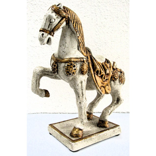 1960s Mid-Century Italian Painted Bronze Horse Figurine Sculpture Signed to Base For Sale - Image 5 of 12