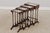 Brandt Vintage Brandt Set of 4 Glass Top Mahogany Nesting Tables For Sale - Image 4 of 15