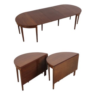 Vintage Mahogany Inlaid Gate Leg Dining Table For Sale