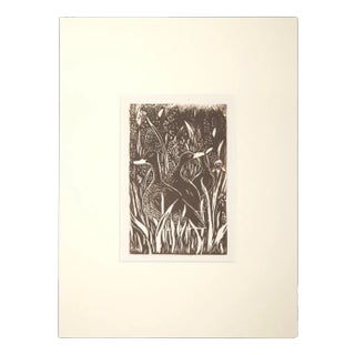 Giselle Halff, Ducks, Original Woodcut, Mid 20th-Century For Sale