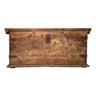 Medieval Chest in Chestnut For Sale