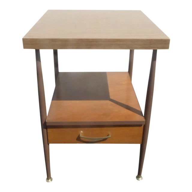 Vintage Danish Mid Century Modern Two Tier Side End Table ...