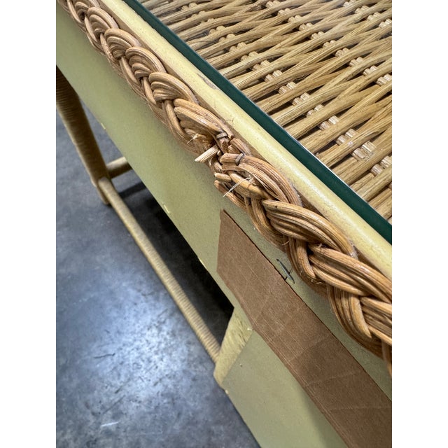 Vintage Wicker Henry Link Desk & Chair For Sale - Image 10 of 10