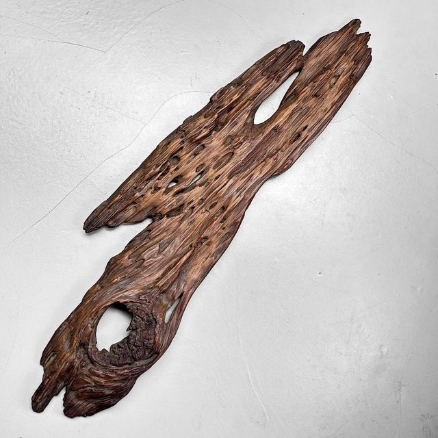 Authentic Japanese Wabi Sabi Wood Object, 1920s For Sale - Image 12 of 18