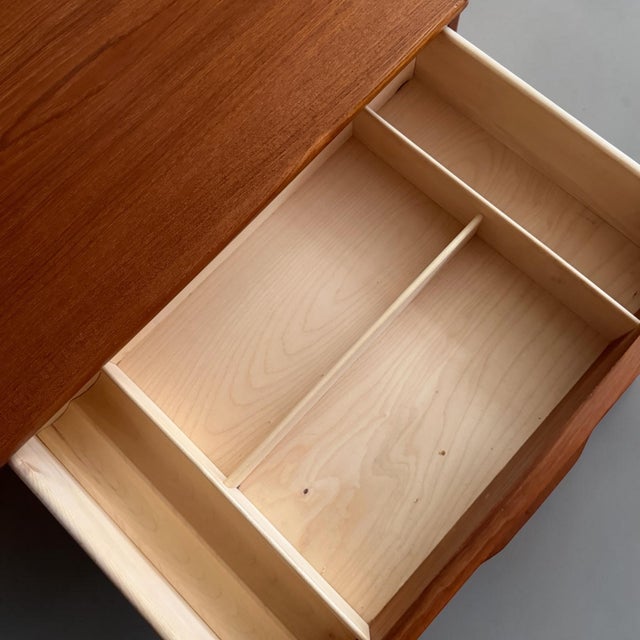 Mid-Century Danish Teak Side Table with Drawers, 1960s For Sale - Image 6 of 10