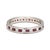 Modern 0.75ctw Diamond and Ruby Eternity Band Ring, 14k White Gold, Ring Size 6 For Sale - Image 3 of 4