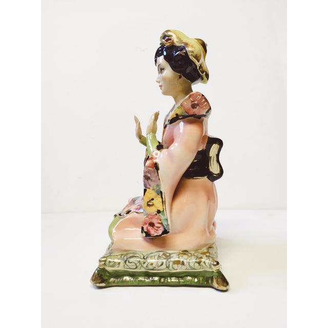 1950s Geisha Porcelain Sculpture by Girardi, 1950 For Sale - Image 5 of 10