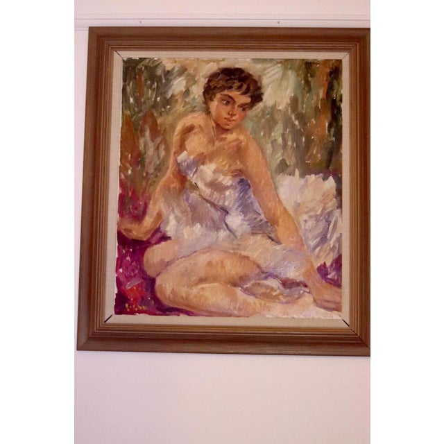 Modern Bernt Lauritzen, Ballerina, 1960s, Large Oil on Canvas For Sale - Image 3 of 11