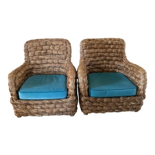 Philip Scott San Tropez Rattan Chairs - a Pair For Sale