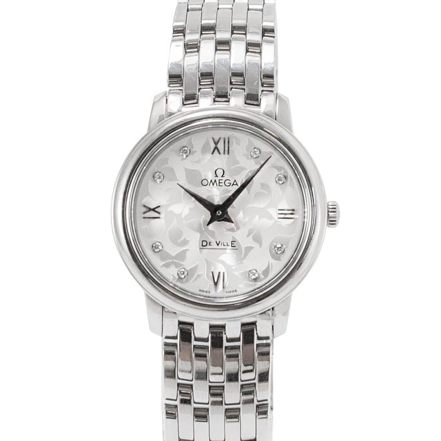 Brand: Omega Gender: Ladies Metal Type: Stainless Steel Length: 6.50 inches Width: 32.70 mm Weight: 53.14 grams OMEGA...