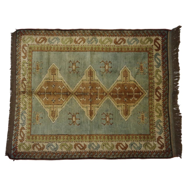 Vintage Turkish Hand Knotted Rug, 1950s For Sale