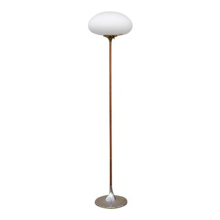 Mid-Century Teak Laurel Mushroom Floor Lamp For Sale