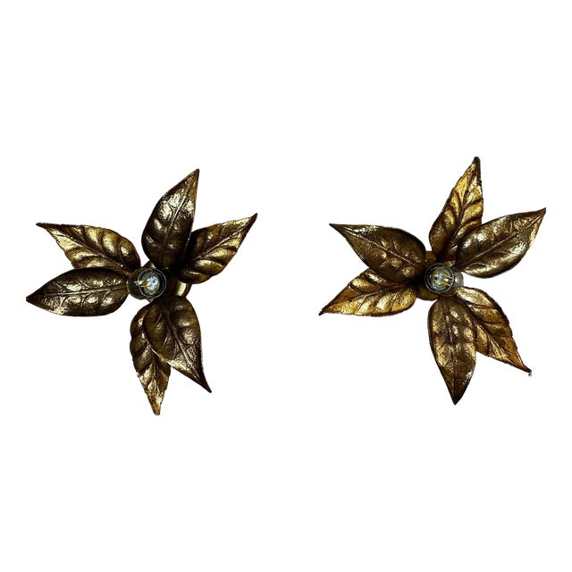 Wall Lights attributed to Willy Daro, 1970s, Set of 2 For Sale