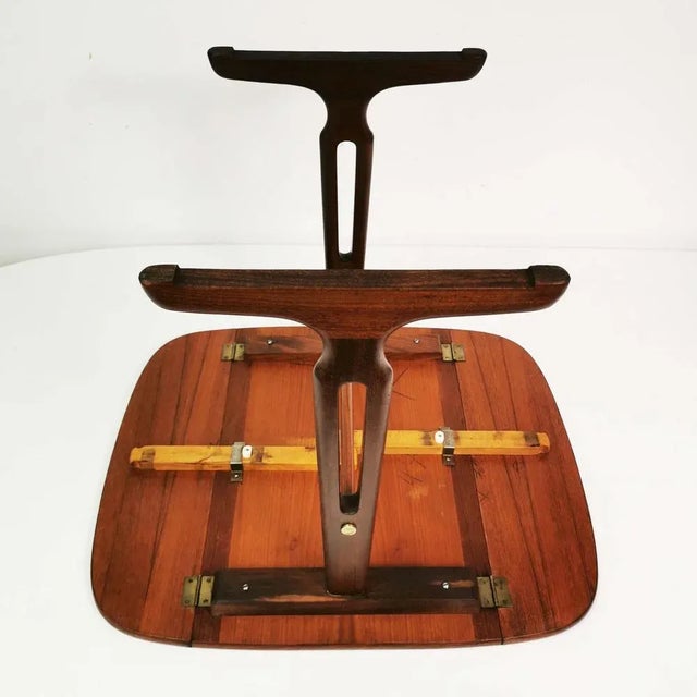 Danish Extendable Side Table in Teak and Rosewood, 1960s For Sale - Image 11 of 13