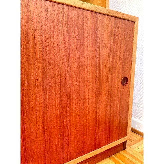 1960s Teak and Oak 2-Part Cabinet by Borge Mogensen for Karl Andersson & Soner, Denmark, 1960s For Sale - Image 5 of 18